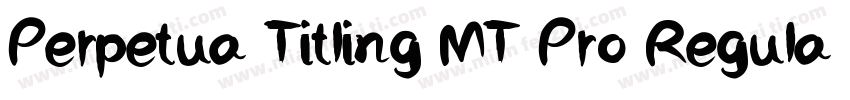 Perpetua Titling MT Pro Regular字体转换